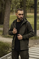 Мужская куртка весенняя ветровка Хаки SoftShell Easy Размеры: S, M, L, XL, XXL, XXXL