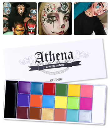 20 кольорів фарба боді-арт для особи маслом макіяж "Athena UCANBE" make up 168 грам, фото 2