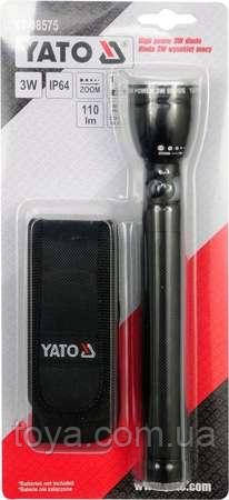 Ліхтар діодний 3 Вт на батарейки 2хАА і 3 режими світла; 210х 37 мм ...