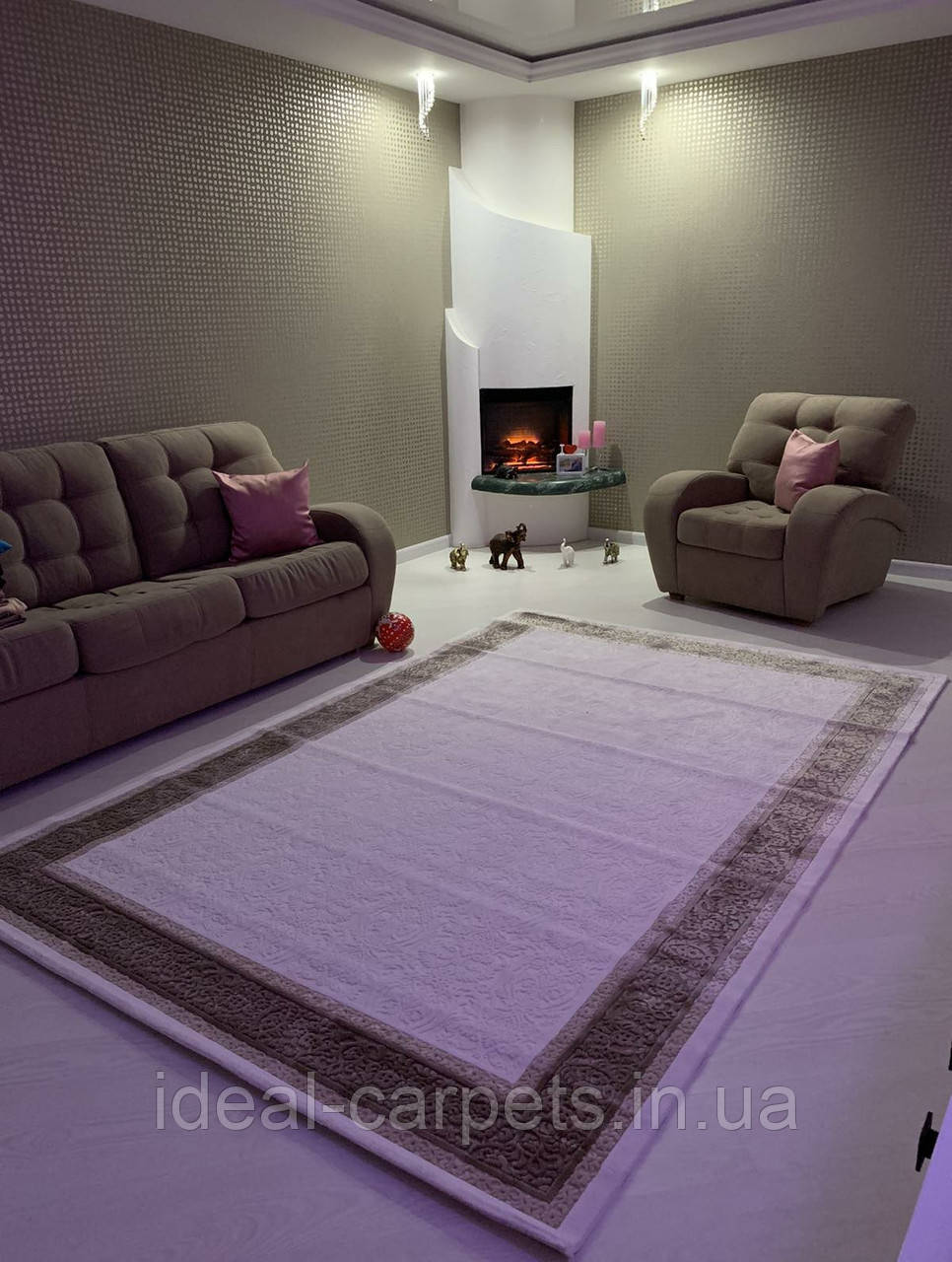Акриловий килим 1.6х2.3м NISANTASI 0099 Cream Туреччина, фото 1