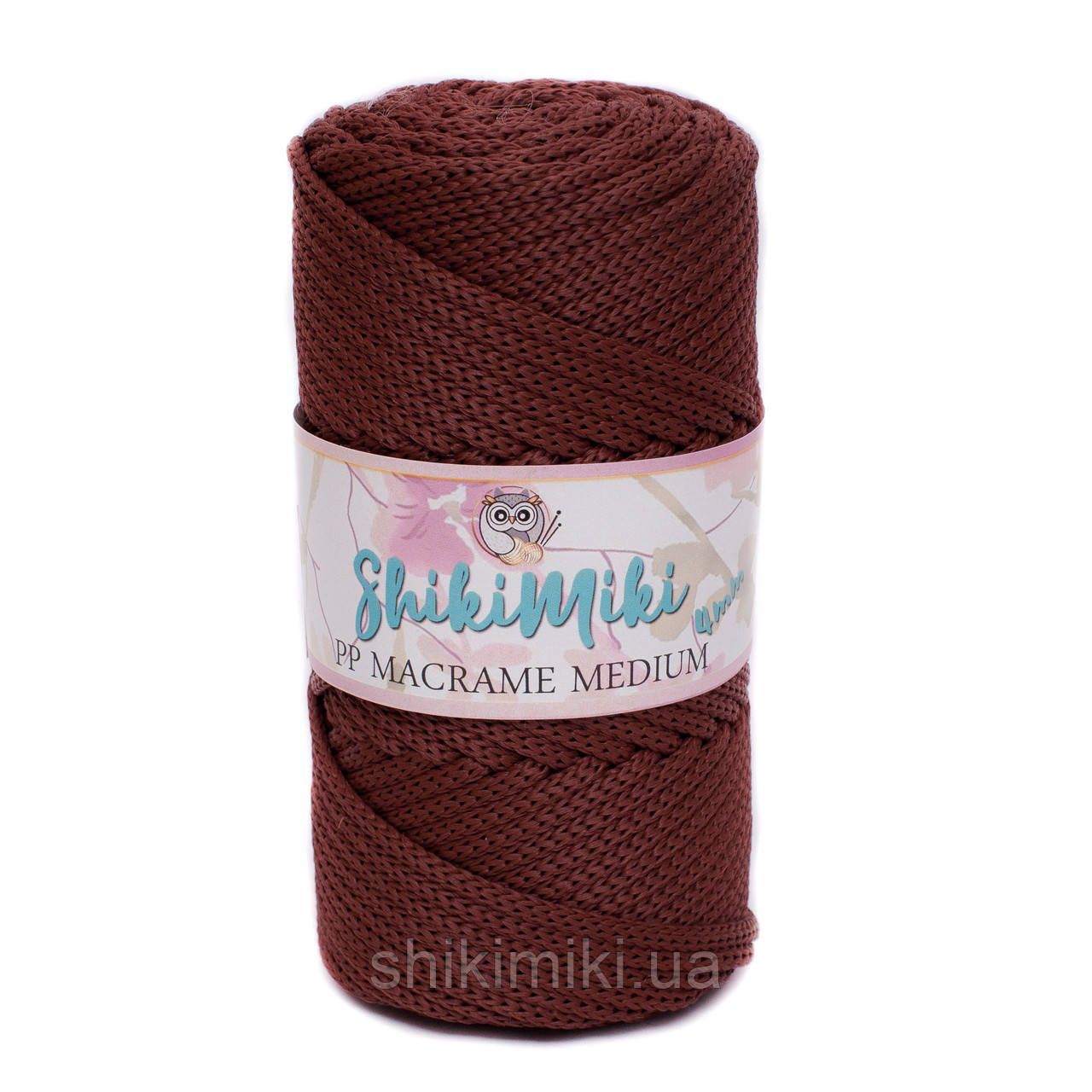 Трикотажний шнур PP Macrame Medium, колір Червоно-коричневий