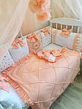 Бортики в ліжечко " персиково-золоті", фото 5