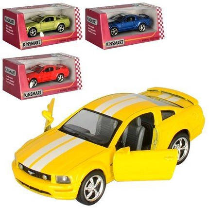 KMKT5091WF Машина металева Kinsmart Ford Mustang GT 2006, в коробці 16*8,5*7,5 см, фото 1