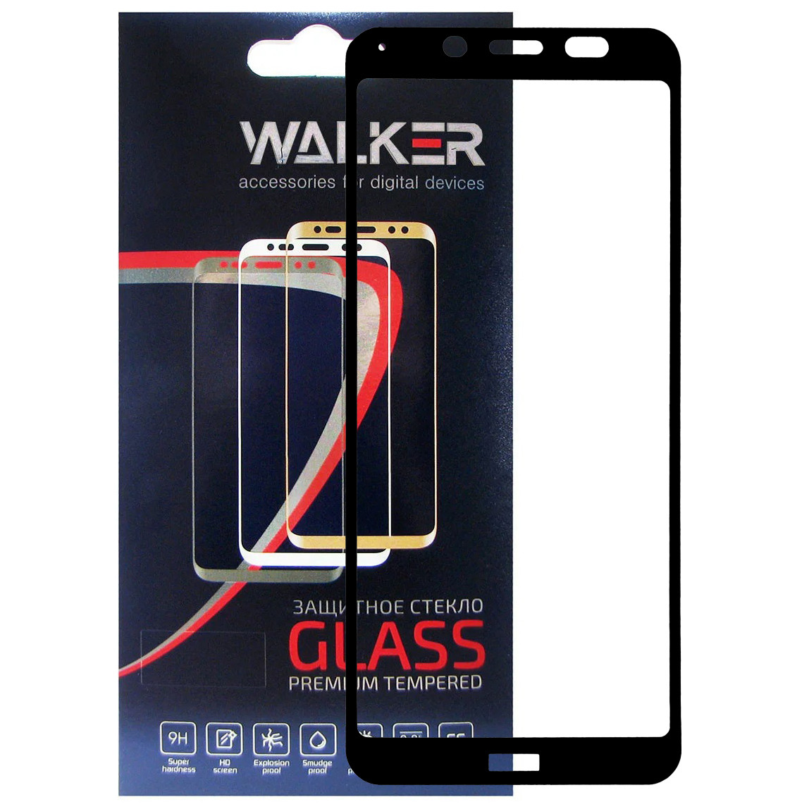 Захисне скло Walker 3D Full Glue для Xiaomi Redmi 7A Black