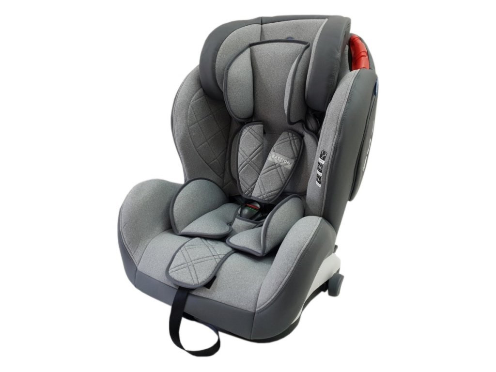 KMME1057Dark Gray Автокрісло Bastion Dark Gray група від 9 міс. до 12 років темно-сірий, льон+шкіра