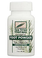 Дезодорирующий порошок для ног без запаха с маслом чайного дерева (85 г) Tea Tree Therapy (США) Киев