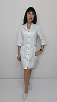 Медичний жіночий халат Тая бавовна три чверті рукав