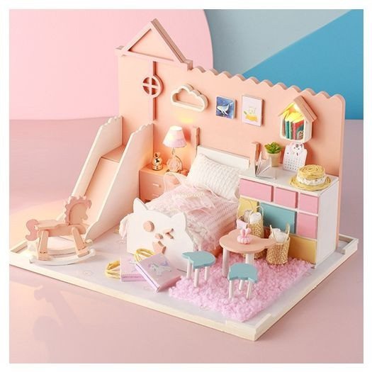 P-002F Набір для творчості Зроби сам Кімната для дівчинки, музика, світло, на батарейках, коробка 24,5-15,5-6,5