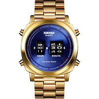 Часы с электронным циферблатом Skmei 1531 Gold-Blue