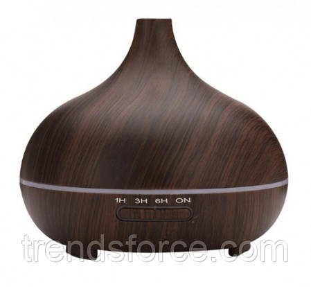 Зволожувач повітря арома лампа зі світлодіодним підсвічуванням Led Aroma Lamp велика темно-коричнева 183549, фото 2