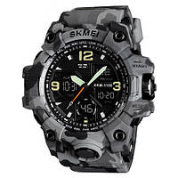 Спортивные (армейские) Мужские часы Skmei 1155B Military Gray