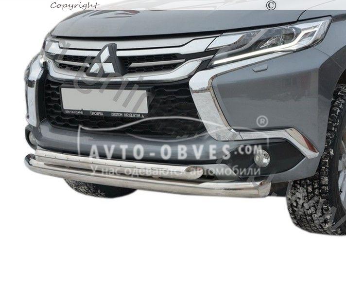 Двойная дуга Mitsubishi Pajero Sport 2016-2019 - тип: Ø:60х42 мм - фото 1 - id-p545409525