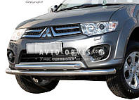 Двойная дуга Mitsubishi Pajero Sport 2010-2016 - тип: Ø:60х42 мм