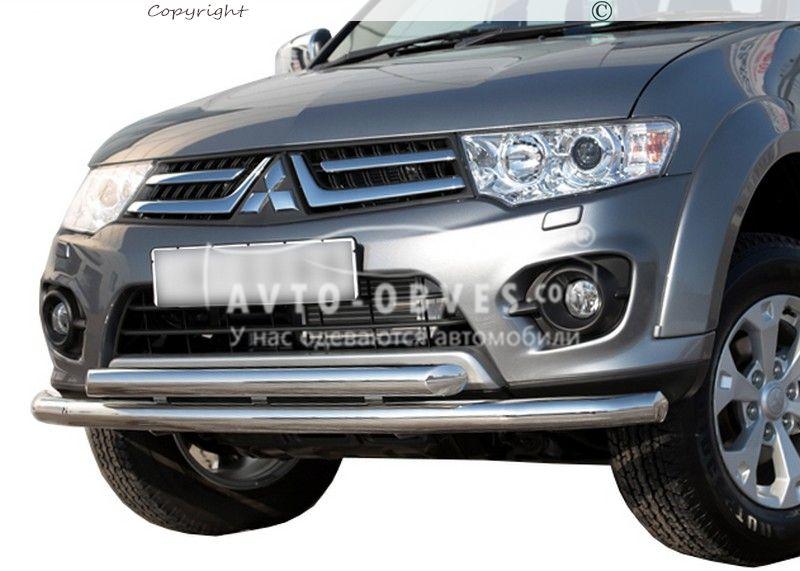 Двойная дуга Mitsubishi Pajero Sport 2010-2016 - тип: Ø:60х42 мм - фото 1 - id-p545409514