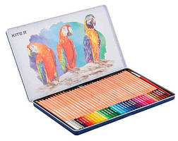 Олівці кольорові акварельні 36 кольорів Kite K18-1054 метал. кейсі