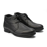 Классические зимние ботинки кожаные черные дезерты мужская обувь больших размеров Rosso Avangard Carlo Pa20 BS 46, 31