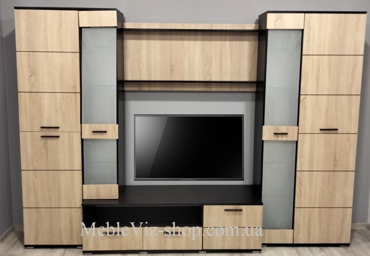 Стінка Рим дуб сонома 280*45*202 см (Фенікс Меблі), фото 1