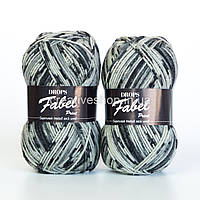 Пряжа Drops Fabel Print (колір 905 salt and pepper)