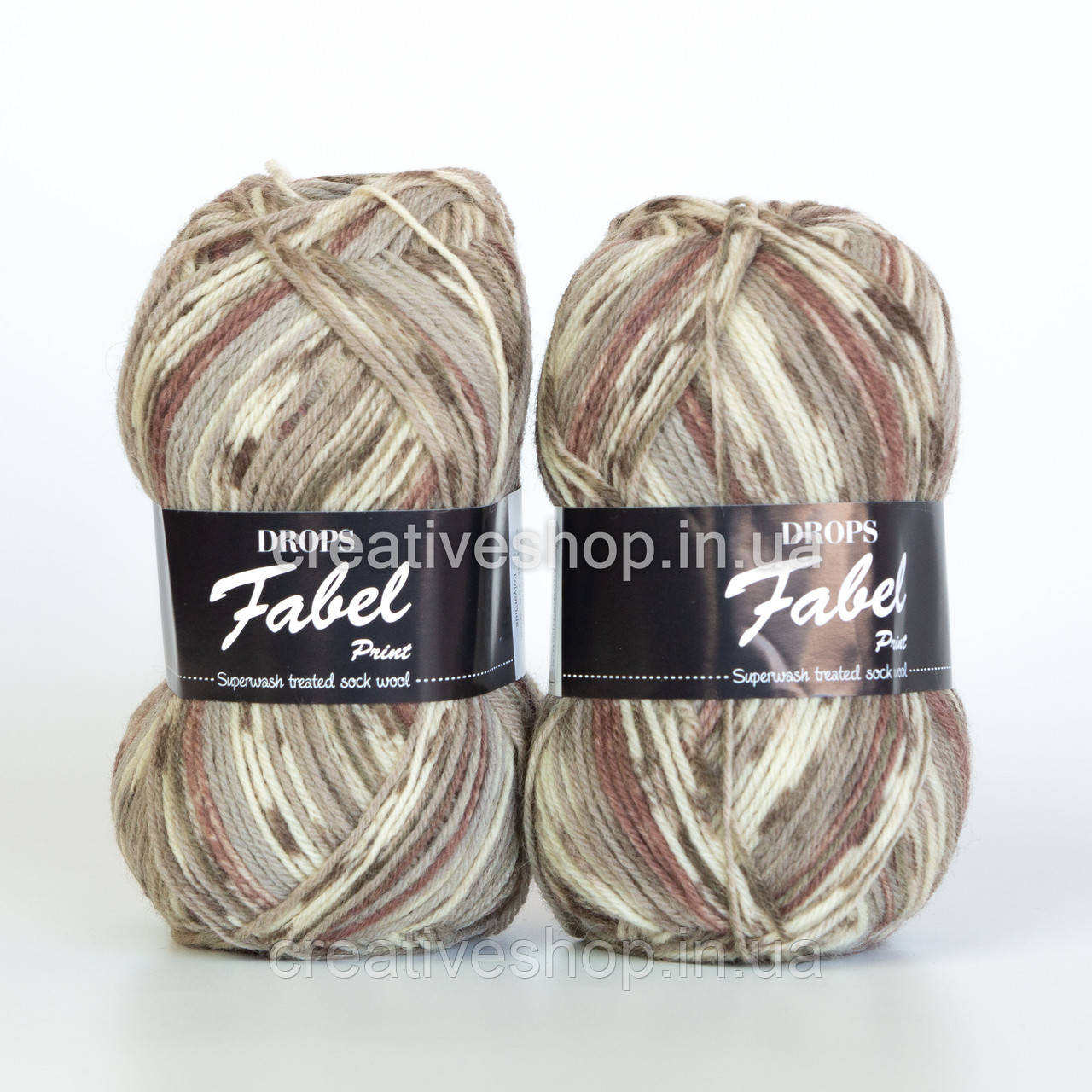 Пряжа Drops Fabel Print (колір 912 soft chocolate)