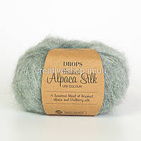 Пряжа Drops Brushed Alpaca Silk (колір 21 sage green)