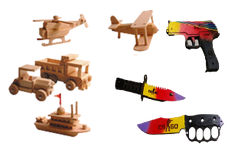 Дерев'яна зброя та іграшки