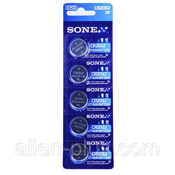 Батарейка літієва SONEXX CR2032 3 V 5 pc BLISTER CARD