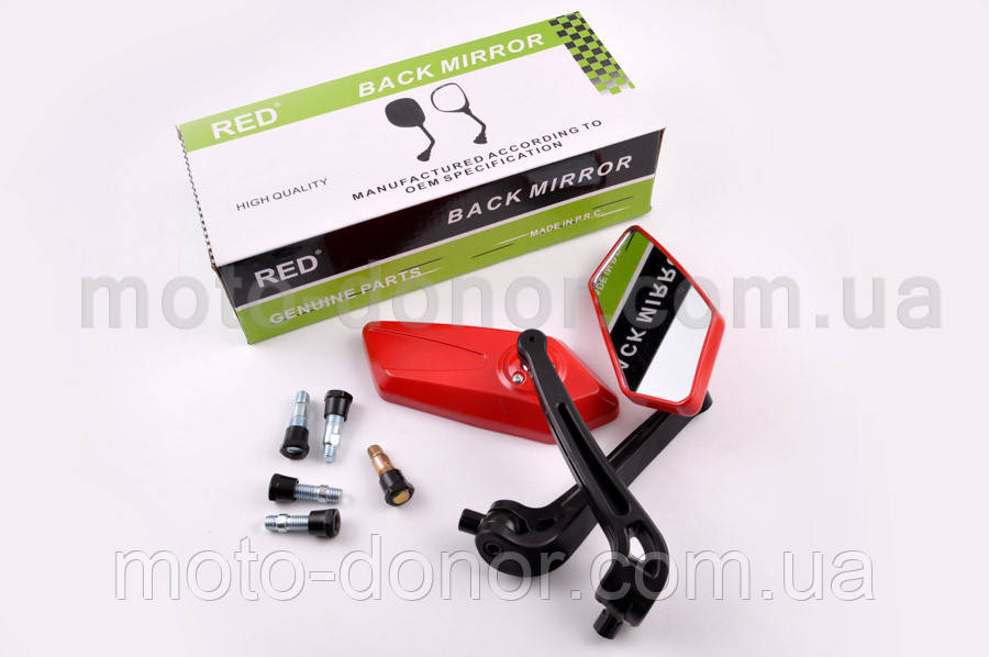 Дзеркала багатокутні mod:201, 8/10 mm "RED" (червоні)