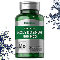 Молібден Piping Rock Chelated Molybdenum 500 мкг 200 капсул