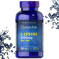 Л-Лизин Puritan's Pride L-Lysine 1000 мг 250 таблеток (каплетс)