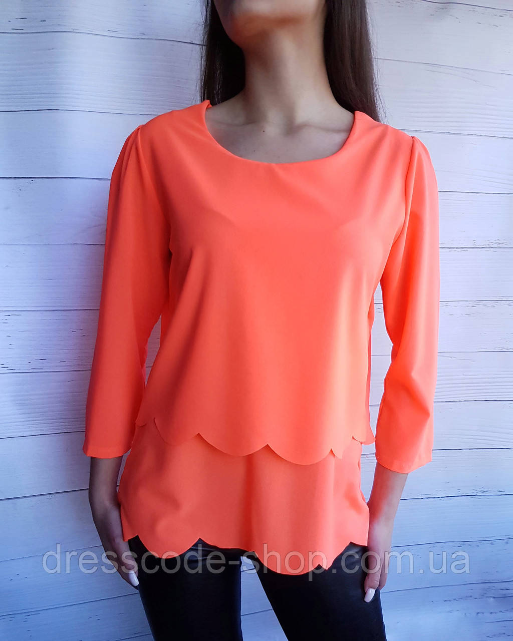 Блуза помаранчева яскрава з відкритою спинкою