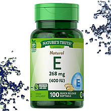 Вітамін Е Nature's Truth Vitamin E 268 мг (400 IU) 100 гелевих капсул