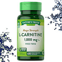 Добавка для похудения и мозга Nature's Truth L-Carnitine 1000 мг на порцию 60 капсул