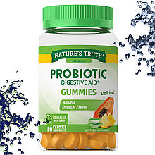 Пробіотик Nature's Truth Probiotic Digestive Aid Gummies (Смак тропічних фруктів) 50 вег. жувальних цукерок