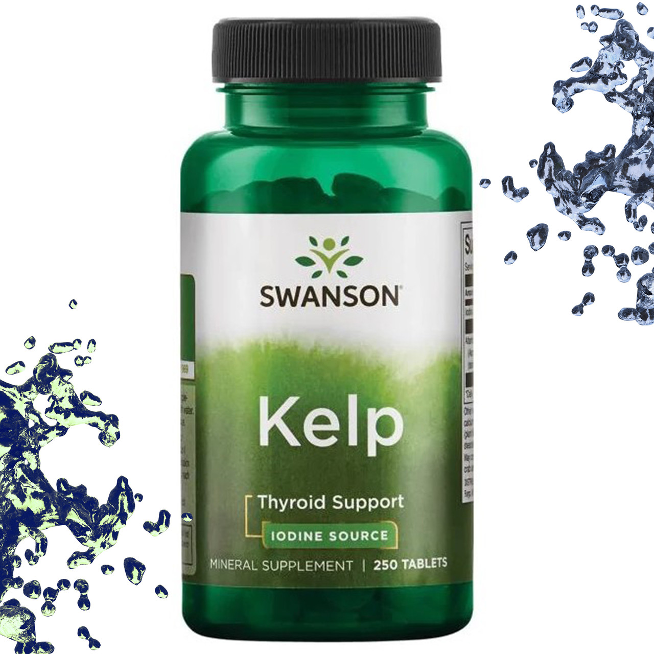 Водорості для щитовидки Swanson Kelp (Iodine source, джерело йоду) 250 таблеток