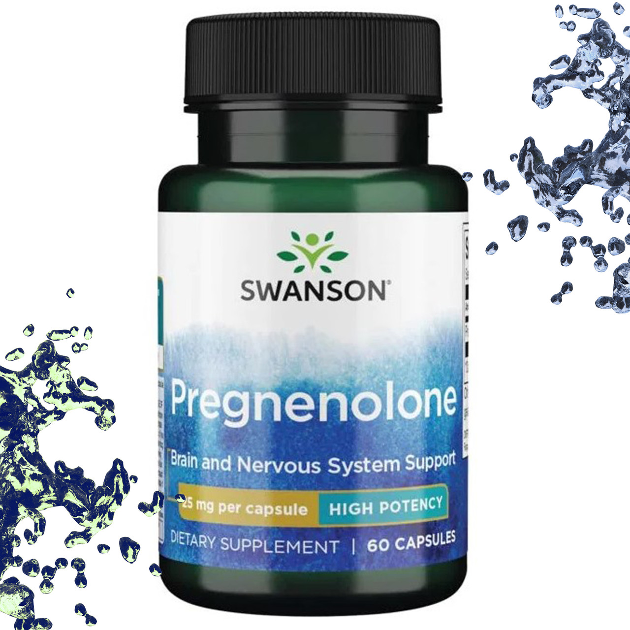 Мозок + Нервова система Swanson Pregnenolone (Brain and Nevous System) 25 мг 60 капсул