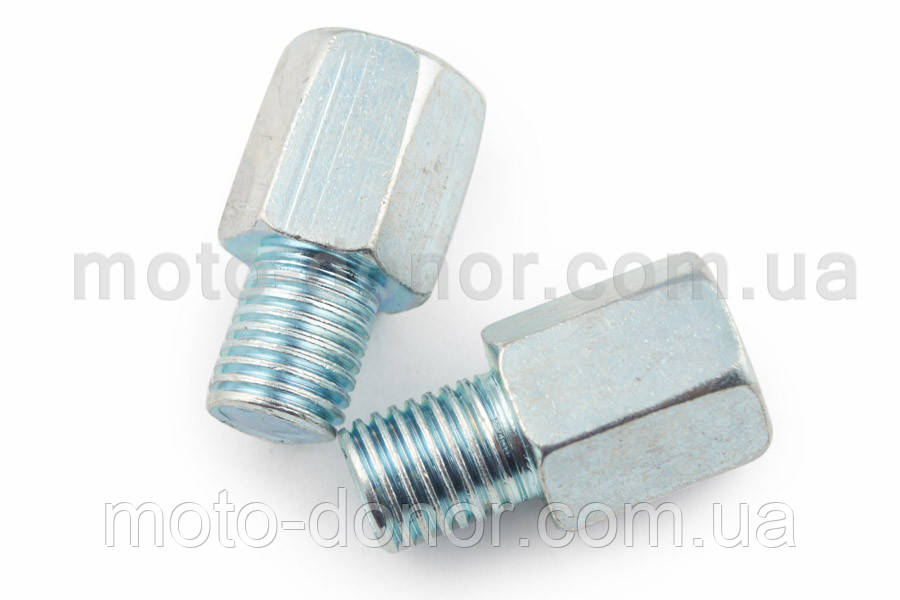 Перехідники (пара) на дзеркала (наруч. 10 mm, внутр. 8mm) (права/права) "KOMATCU"