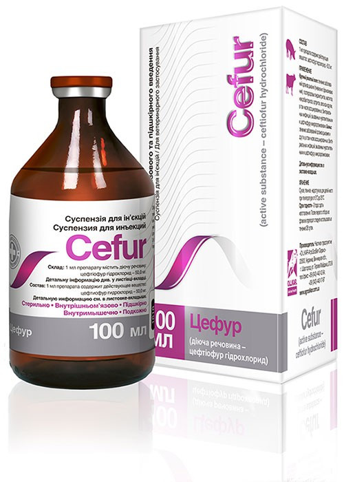 Цефур ін'єкційний 100 мл O.L.KAR (Цефтіофур)