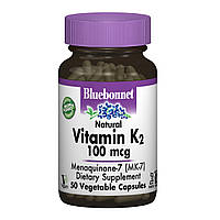 Вiтамiн К2 100мкг, Bluebonnet Nutrition, 50 вегетаріанських капсул