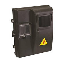 Бокс 1 фазного лічильника/3 модуля Автоматичний вимикач, IP54, відкритої установки, чорний