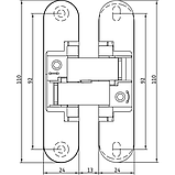 Петля прихована Anselmi AN 140 3D колір F1 чорна 180° вага дверей 40-60 кг, фото 2