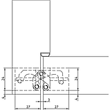 Петля прихована Anselmi AN 140 3D колір F1 чорна 180° вага дверей 40-60 кг, фото 3