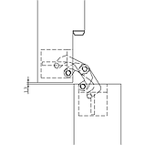 Петля прихована Anselmi AN 140 3D колір F1 чорна 180° вага дверей 40-60 кг, фото 6