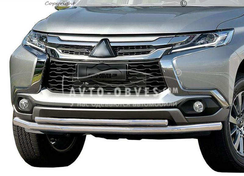 Двойная дуга Mitsubishi Pajero Sport 2016-2019 - тип: Ø:60х60 мм - фото 2 - id-p348292486