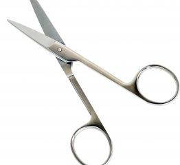 Ножиці 185мм прямі 1 гострий кінець J-22-015