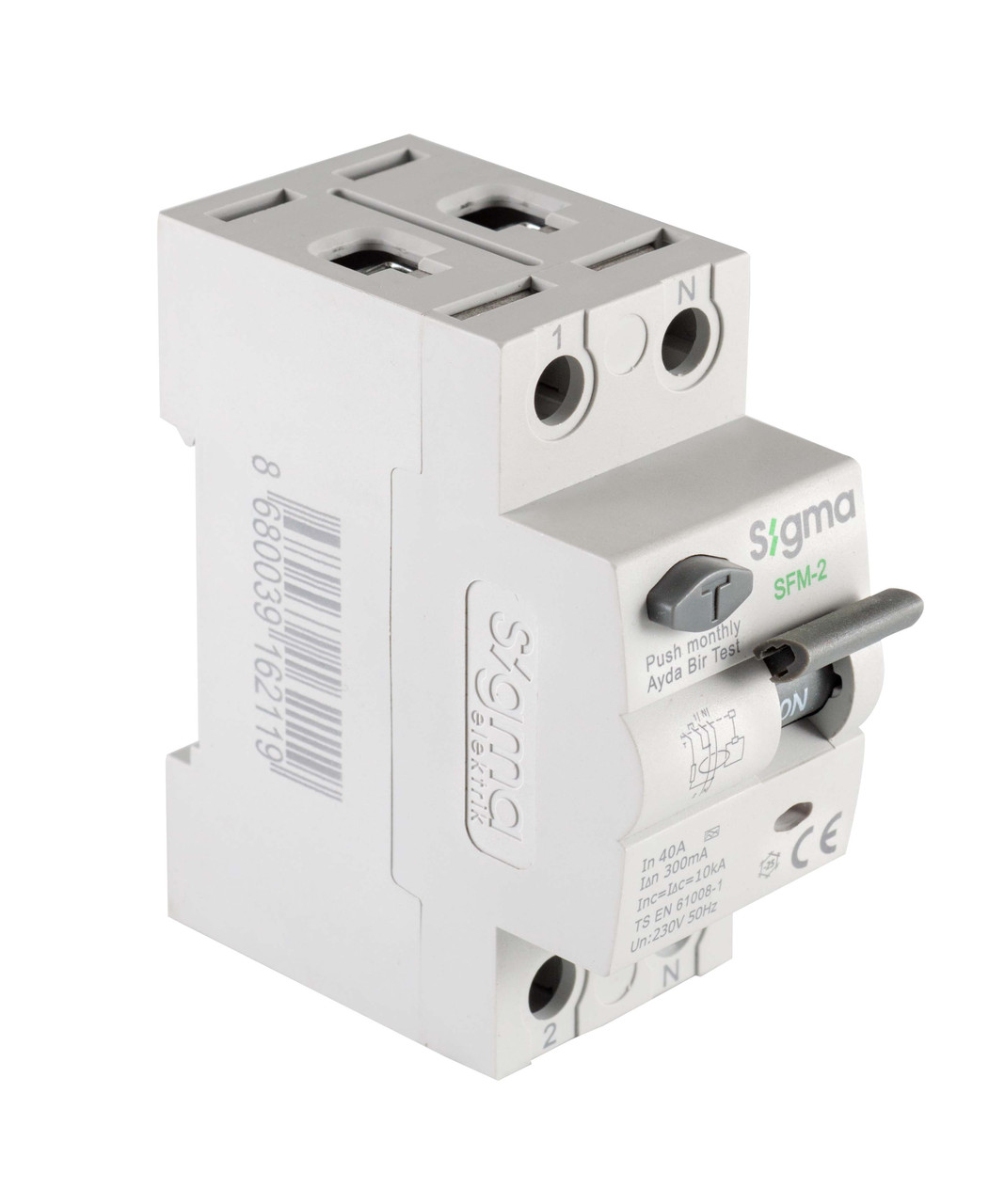 Диференціальне реле (ПЗВ) SIGMA 6кА, 2Р, 300мА, 25А "АС" (SHM2025300)