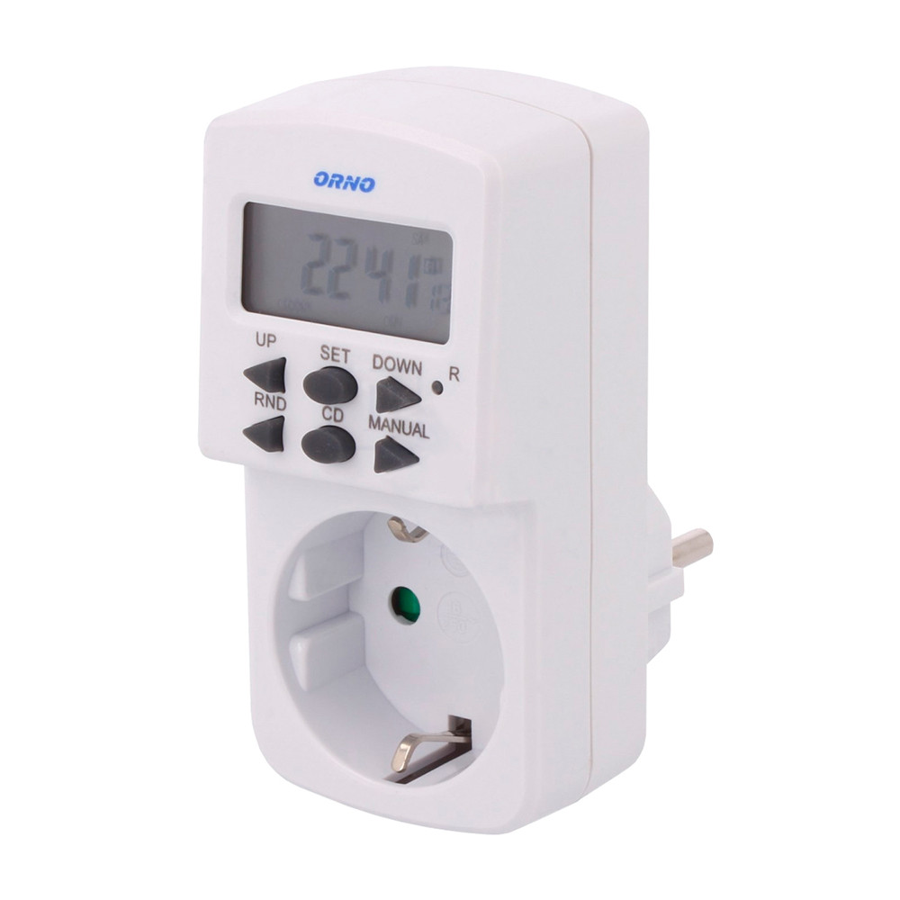 Реле часу тижневе електронне в розетку 8A, 1800W