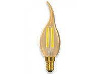 Лампа ФИЛАМЕНТ CF35 5W 220V E14 2500K (074-HG) GOLD Luxel led декоративная, теплый свет, светодиодная Люксел