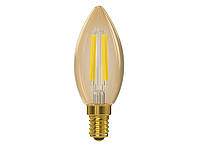 Лампа ФИЛАМЕНТ C35 7W 220V E14 2500K (076-HG) GOLD Luxel led декоративная, теплый свет, светодиодная Люксел
