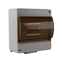 Бокс 4-6 для автоматичних вимикачів, (132х82х144мм), відкритої установки, з кришкою, Україна