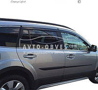 Дефлекторы на окна ветровики Subaru Outback 2009-2014 - тип: с хром молдингом